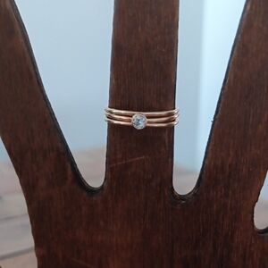 Delicate Gold Filled Artisan Ring Set